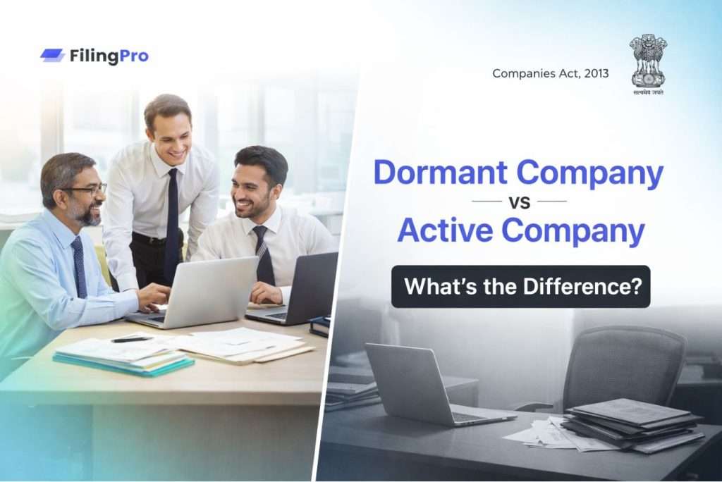 dormant company vs active company website banner